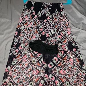 Aztec-Tribal print maxi dress